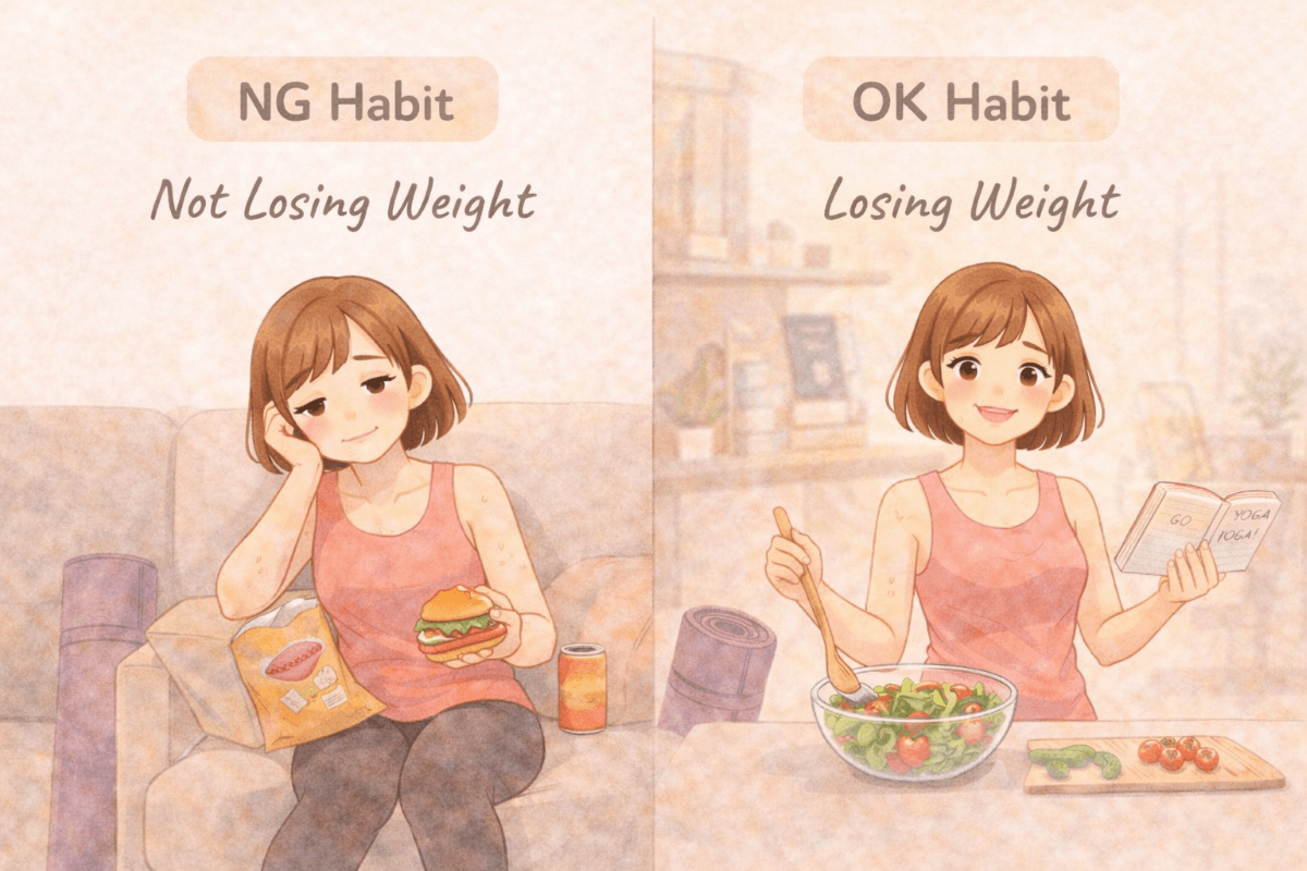 ホットヨガで痩せる人と痩せない人の習慣の違い