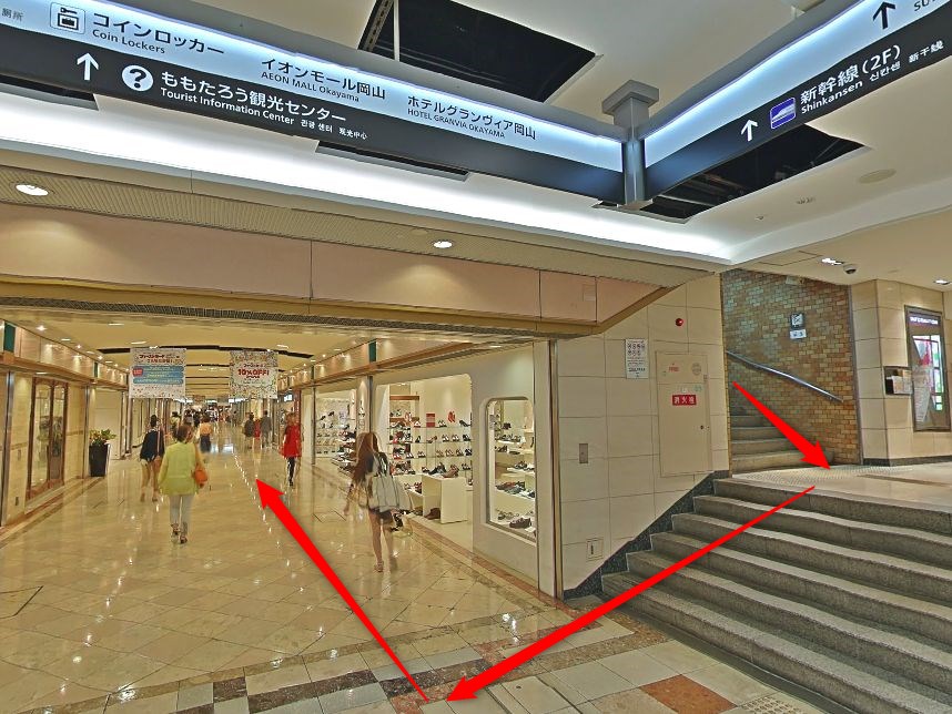 ホットヨガスタジオLAVAイオンモール岡山店の行き方