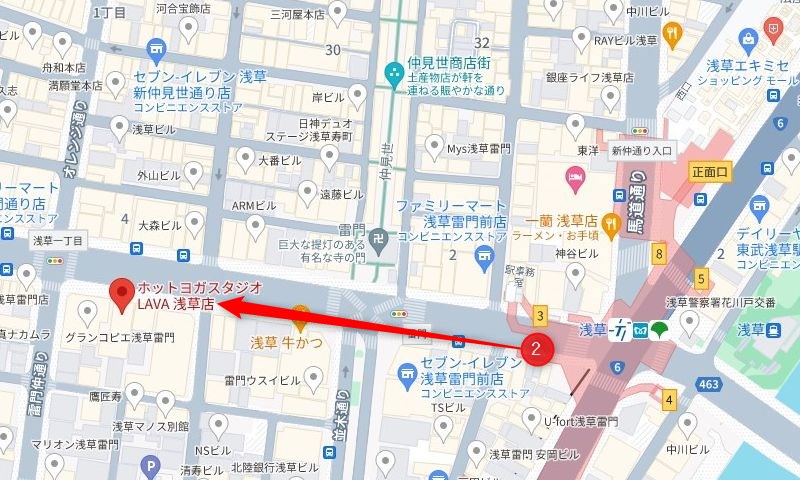 浅草駅からLAVA浅草店への行き方（アクセス）