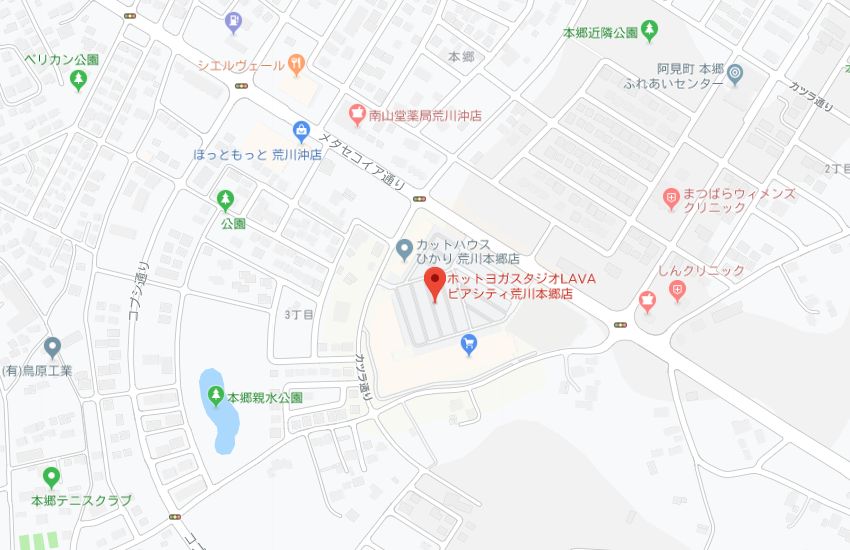 ホットヨガスタジオLAVAピアシティ荒川本郷店地図