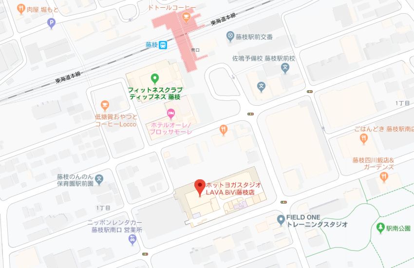 ホットヨガスタジオLAVABiVi藤枝店地図