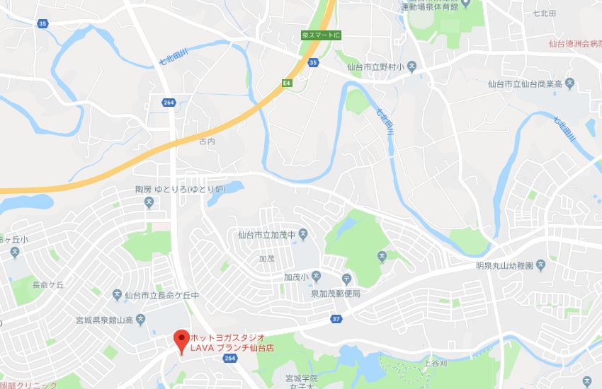 ホットヨガスタジオLAVAブランチ仙台店地図
