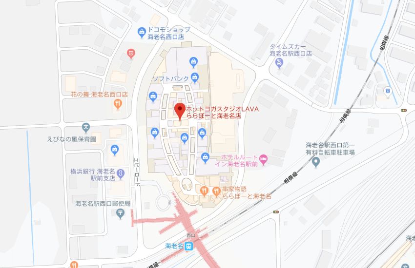ホットヨガスタジオLAVAららぽーと海老名店地図