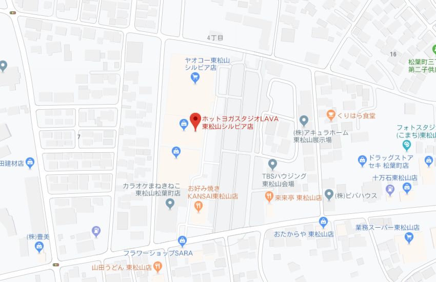 ホットヨガスタジオLAVA東松山シルピア店地図