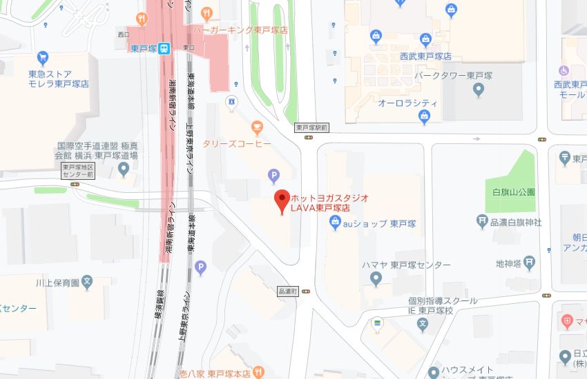 ホットヨガスタジオLAVA東戸塚店地図