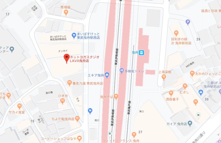 ホットヨガスタジオLAVA曳舟店地図
