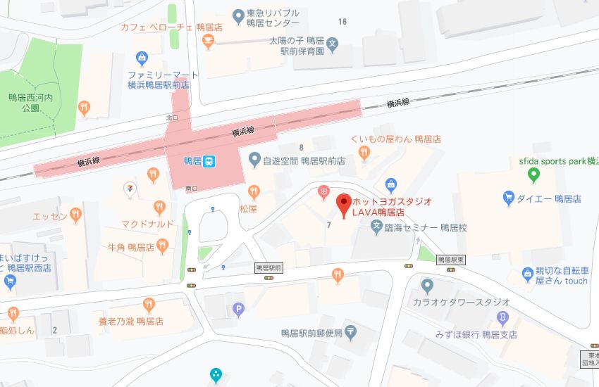 ホットヨガスタジオLAVA鴨居店地図