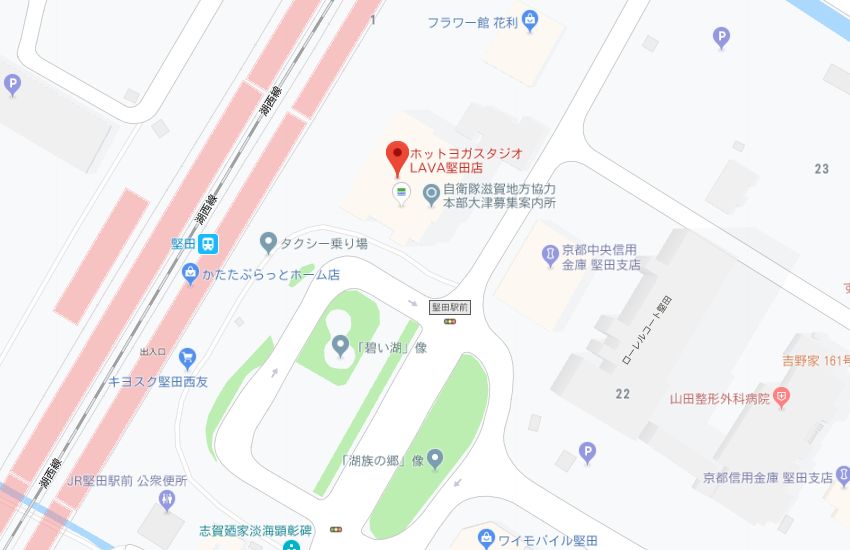 ホットヨガスタジオLAVA堅田店地図