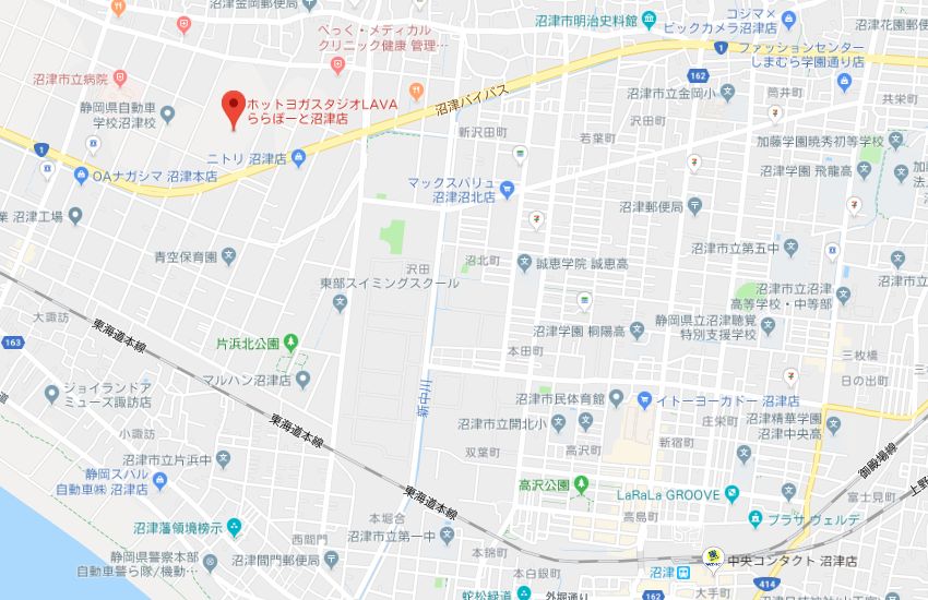 ホットヨガスタジオLAVAららぽーと沼津店地図