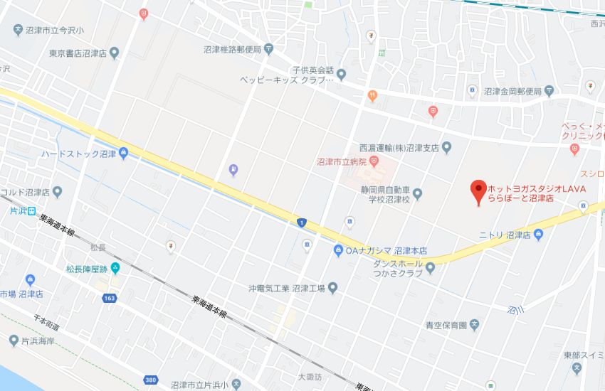 ホットヨガスタジオLAVAららぽーと沼津店地図