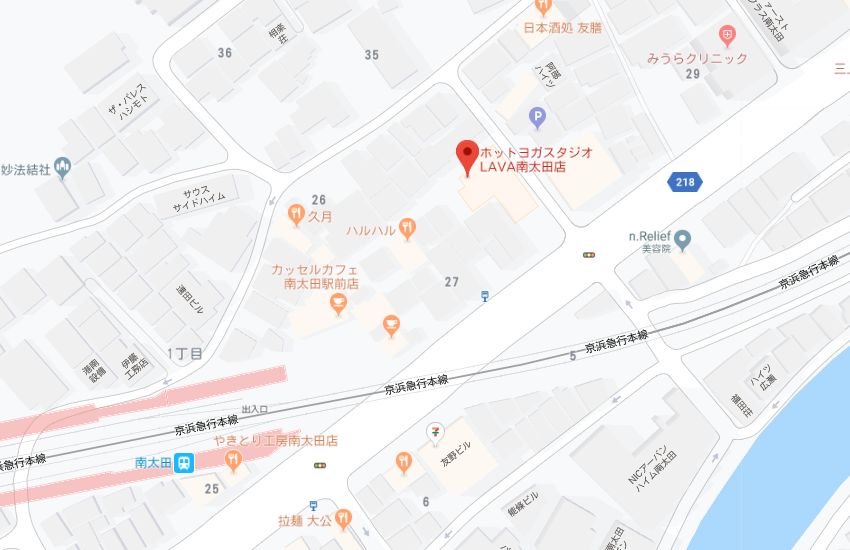 ホットヨガスタジオLAVA南太田店地図