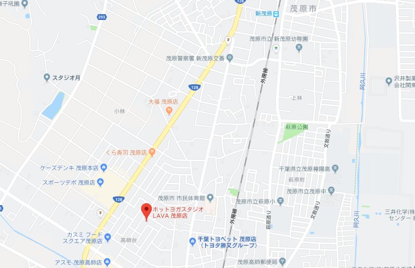 ホットヨガスタジオLAVA茂原店地図