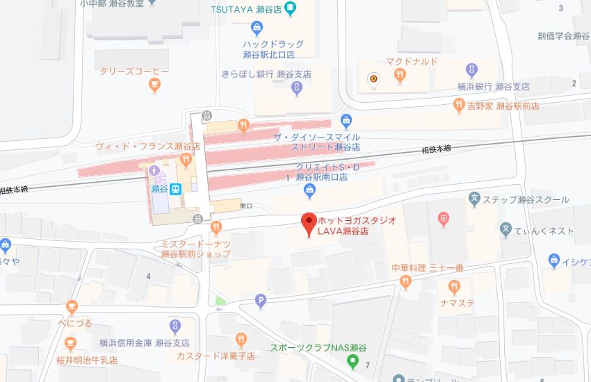ホットヨガスタジオLAVA瀬谷店地図