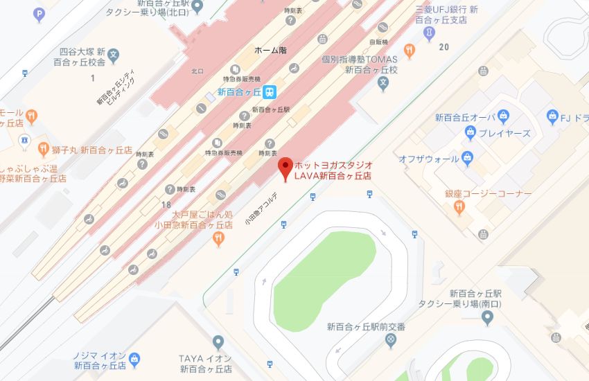 ホットヨガスタジオLAVA新百合ヶ丘店地図