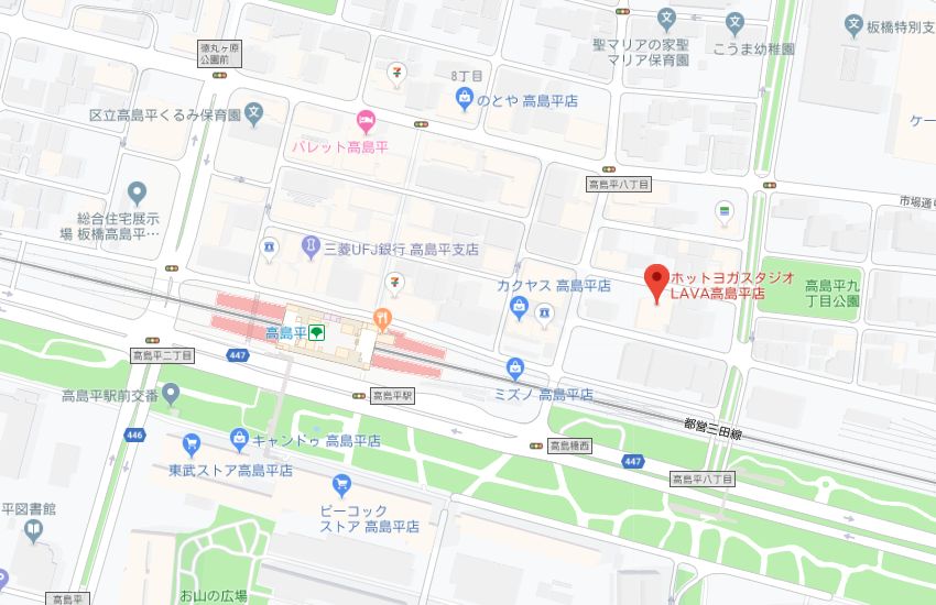 ホットヨガスタジオLAVA高島平店地図