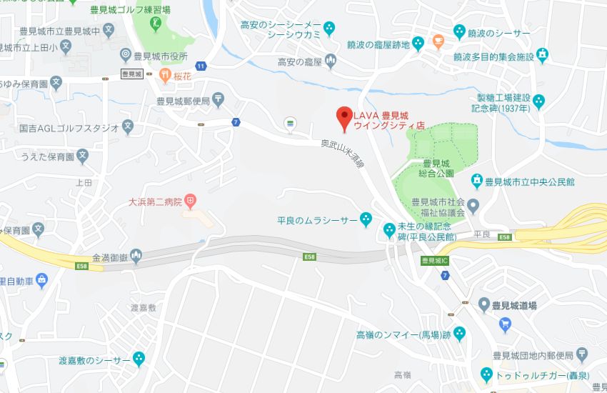 ホットヨガスタジオLAVA豊見城ウイングシティ店地図