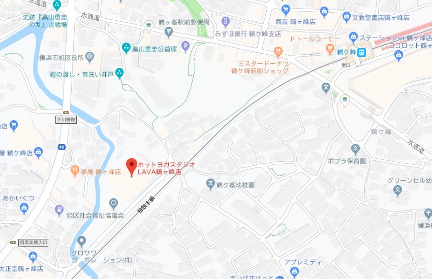ホットヨガスタジオLAVA鶴ヶ峰店地図